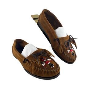 Minnetonka Thunderbird Suede Moccasins Size: 8.5 VGUC